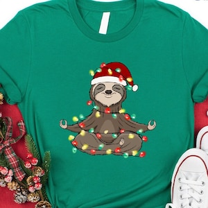 Funny Sloth Christmas Shirt,Cute Sloth Christmas Shirt,Animal Lover Christmas Shirts, Christmas Shirt,Christmas Sloth Shirt, Xmas Tee Shirt,