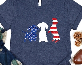 4th July Dachshund Shirt: American Patriotic Dog Lover Gift