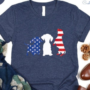4th July Dachshund Shirt, Dachshund Gift, American Dog Shirt, Dachshund Mom, Dog Lover Shirt, Patriotic Dog Shirt,  Dachshund 4th july Shirt