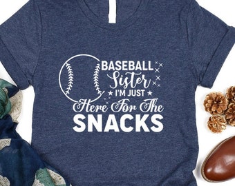 Baseball Fun Sister Tee, Sister Baseball Shirt, Baseball Lover Sister Shirt, Cute Softball Sister T-Shirts, Baseball Tee, Baseball Sister