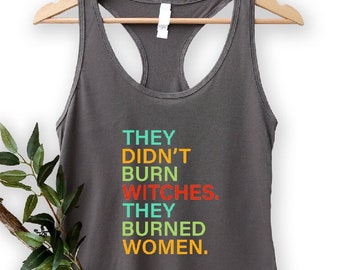 Feminist Witch Tank Top: Women's Rights Halloween Racerback