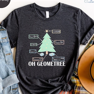Geometry Christmas Tree T-Shirt, Math Teacher Gift