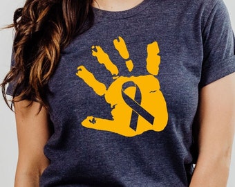 Childhood Cancer Support Shirt: Gold Ribbon Pediatric Cancer Survivor