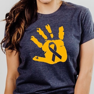 Childhood Cancer Support Shirt: Gold Ribbon Pediatric Cancer Survivor