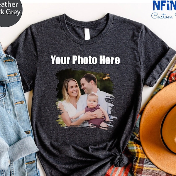 Custom Photo Shirt, Family Picture Tee, Custom Picture Gift Tee, Personalized Shirt, Custom Photo T-shirt, Family Photo Shirt, Photo Shirt,