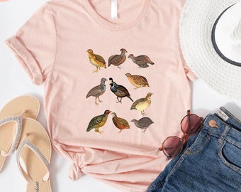 Quails Shirt: Bird Lover T-shirt, Nature Gift
