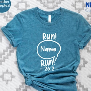 Custom Running Shirt, 26.2 Marathon Tshirt, Custom Marathon Runner Shirts, Runner Gifts Ideas, Athletes Run Matching Shirts, Running Tee