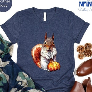 Red Squirrel T Shirt Etsy