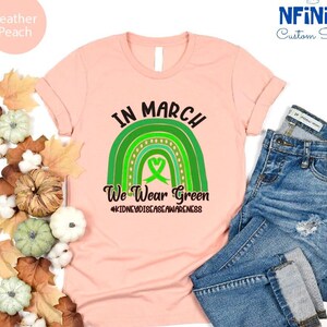 Kidney Disease Awareness Shirt, Kidney Transplant Rainbow Shirts, Kidney Disease Ribbon T-Shirt, Lucky Green Ribbon Tee,Kidney Disease Shirt