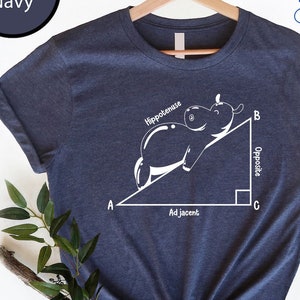 Funny Hippopotenuse T Shirt, Math Teacher Gift, Funny Math T Shirt, Math Teachers TShirt, Teacher Shirt, Geometry Teacher,Geometry Nerd Gift