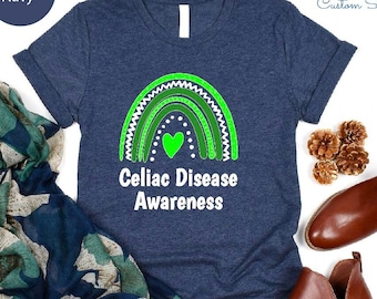 Celiac Disease Awareness T-Shirt: Rainbow Support Tee