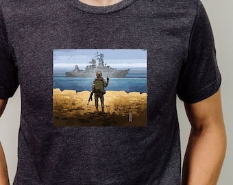 Ukraine Stamp T-shirt, Ukrainian soldier Shirt, Russian Warship Tee, Support Ukraine Shirt, Ukraine Flag Trident Tee Shirt, Ukraine Shirt