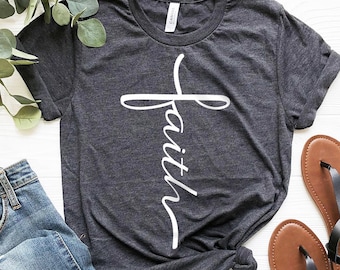 Faith Cross Shirt: Christian Gift, Love & Grace Tee