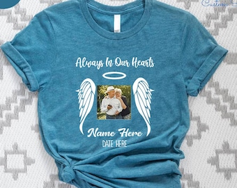Custom Photo Memorial Shirt, Personalized Remembrance Shirt, Photo Memorial Gift Tee, Bereavement T-shirt, Memory Of Shirt, Rest In Peace