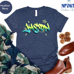 Graffiti Name Shirt, Custom Name Shirt, Airbrush Name  Personalized Shirts, Graffiti Art  Name T-shirt, Custom Gift Shirt, Monogram Name Tee