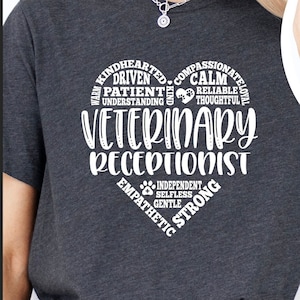 Veterinary Receptionist Week, Vet Receptionist Shirt, Vet Tech Week, Vet Tech shirt, Veterinary Heart Shirts,Veterinarian Gift, Receptionist
