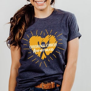 Childhood Cancer Shirt, Cancer Survivor, Gold Cancer Ribbon, Pediatric Cancer Shirt, Child Cancer Shirt, Child Cancer Support Shirt