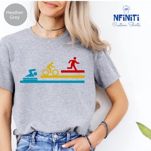 Triathlon Marathon T-shirt, Triathlon Fans, Triathlon Lover Gift, Sport Support Crew Shirt, Triathlon Team Tee, Running Shirt, Biking Shirt