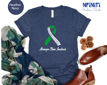 Scoliosis Awareness T-Shirt, Ribbon Support Tee