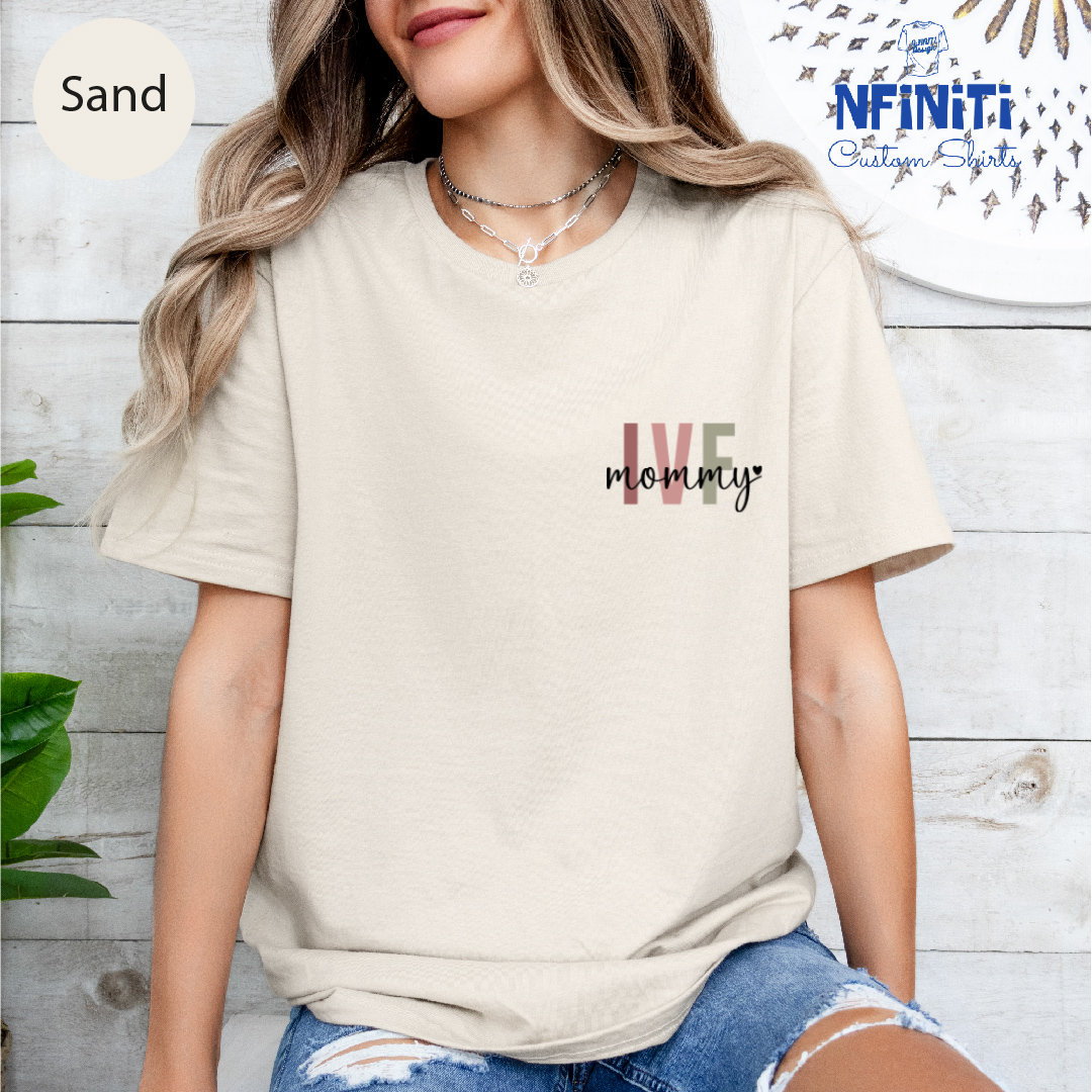 Ivf Mommy Pocket Print Shirt, Egg Transfer Day Mom Gift, Embriyo Transfer Day Mother Tshirt, In Vitro Fertilization Mom Gift Shirt, Ivf Mom