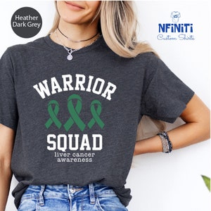 Liver Cancer Awareness Shirt: Warrior Squad Green Ribbon Tee