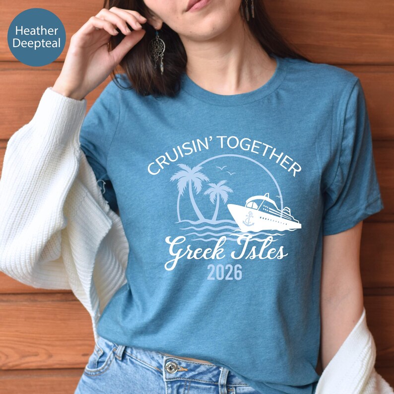 Greek Isles Cruise Shirt: Family Vacation Tee image 12
