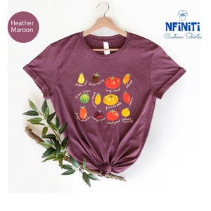 Tomato T-shirt, Gardening Shirt, Vegan Shirts, Cottagecore Shirt, Gardener Tshirt, Vegetable Tee, Foodie Tshirts, Fruit T Shirt, Farmer Gift