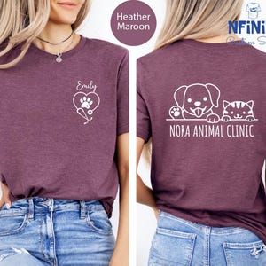 Custom Vet Tech Shirt: Veterinarian Pocket Tee, Personalized Name Shirt