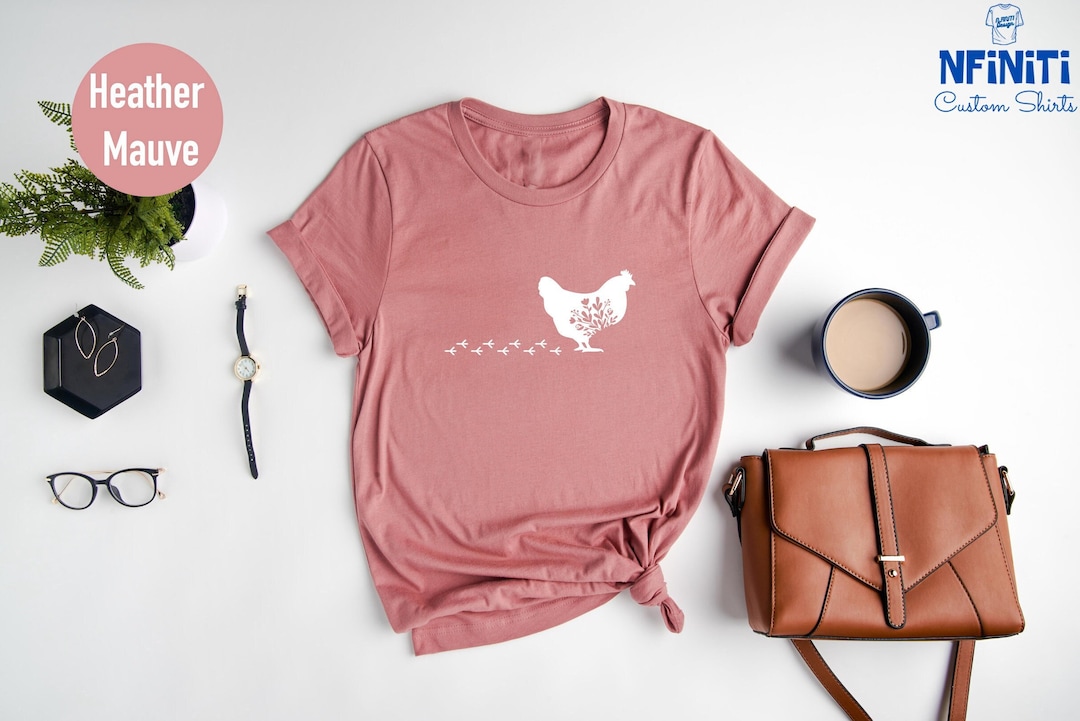 Floral Chicken Shirt: Farm Animal Tee