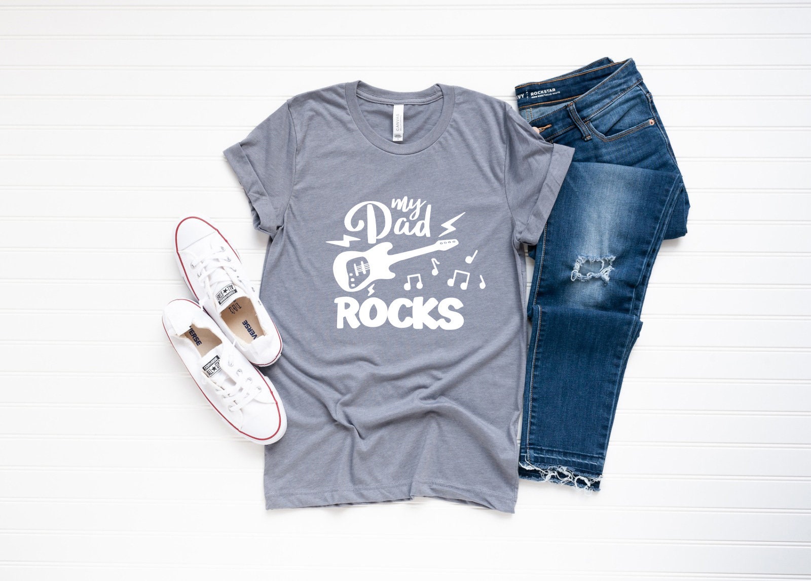 Rock N Roll Dad Shirt Rock Lover Dad Gift Funny Dad Shirt Etsy