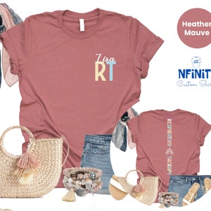 Custom Respiratory Therapist Pocket Front Back Shirt, Lung Therapist Customized Shirt, Respiratory Therapy Personalized Shirt, Custom Rt Tee