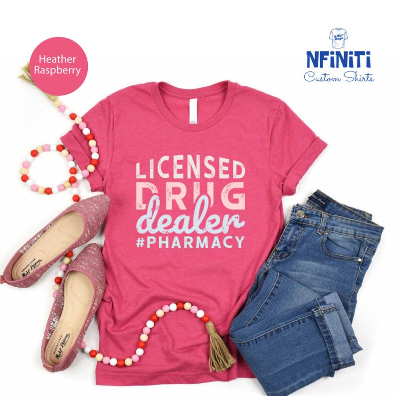 Licensed Drug Dealer Pharmacy Shirt, Funny Pharmacist Tee, Vintage Pharmacy Technician Shirt, Pharmacy Tech Gift, Pharmacy Student Grad Gift image 7