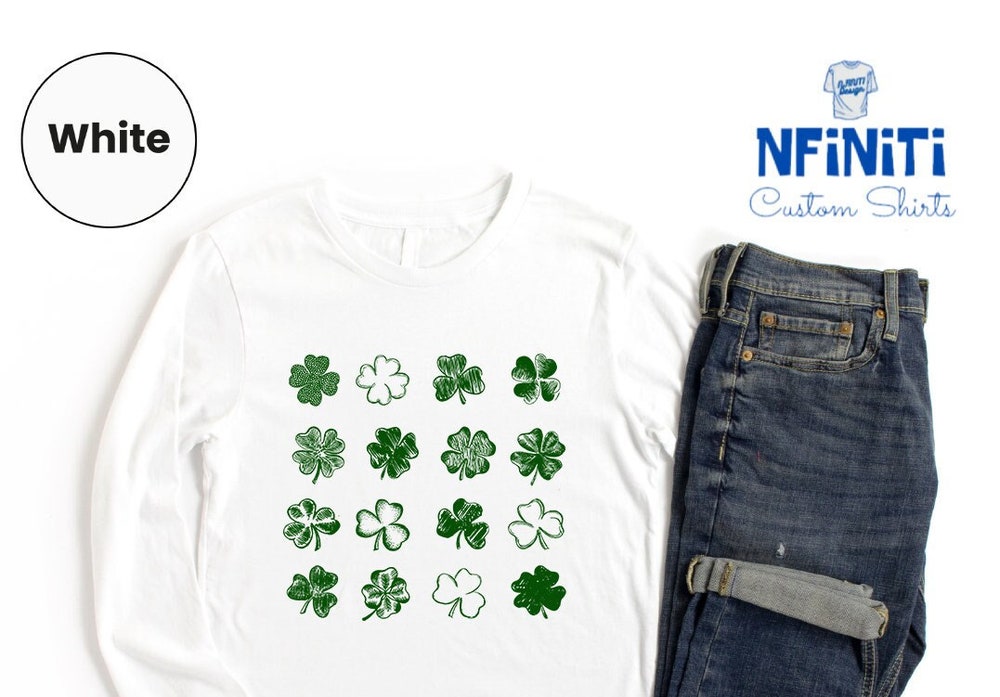 St Paddys Day Long Sleeve Gift, Shamrock Long Sleeve,Clover Leaves Long Sleeve Shirt, Plant Lover Irish Long Sleeve Tee, Irish Long Sleeve Livingtee