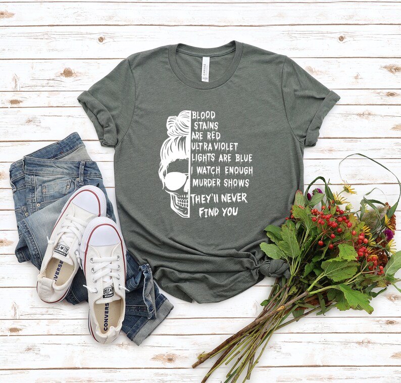 Messy Bun Serial Killer Shirt, Horror Movie Tee image 6