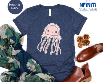 Jellyfish Shirt, Ocean Lover Tee, Cute Jellyfish Tee, Marine Biologist, Ocean Shirt,Ocean animals Tee,Funny Animal Gift,Jellyfish meme Shirt