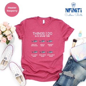 Funny Shark Lover T-Shirt: Things I Do In My Spare Time image 4
