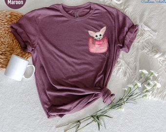 Pocket Fennec Fox Shirt, Animal Lover Gift