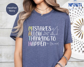 Math Teacher Shirt: Mistakes Allow Thinking To Happen