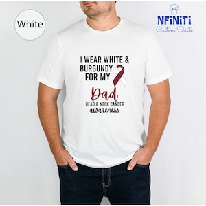 Head & Neck Cancer Awareness T-shirt: Burgundy Ribbon Support Tee