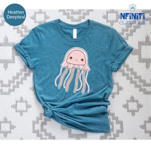 Jellyfish Shirt, Ocean Lover Tee, Cute Jellyfish Tee, Marine Biologist, Ocean Shirt,Ocean animals Tee,Funny Animal Gift,Jellyfish meme Shirt image 5
