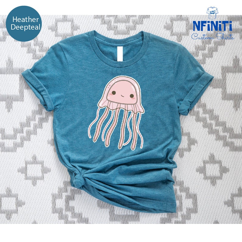 Jellyfish Shirt, Ocean Lover Tee, Cute Jellyfish Tee, Marine Biologist, Ocean Shirt,Ocean animals Tee,Funny Animal Gift,Jellyfish meme Shirt image 5