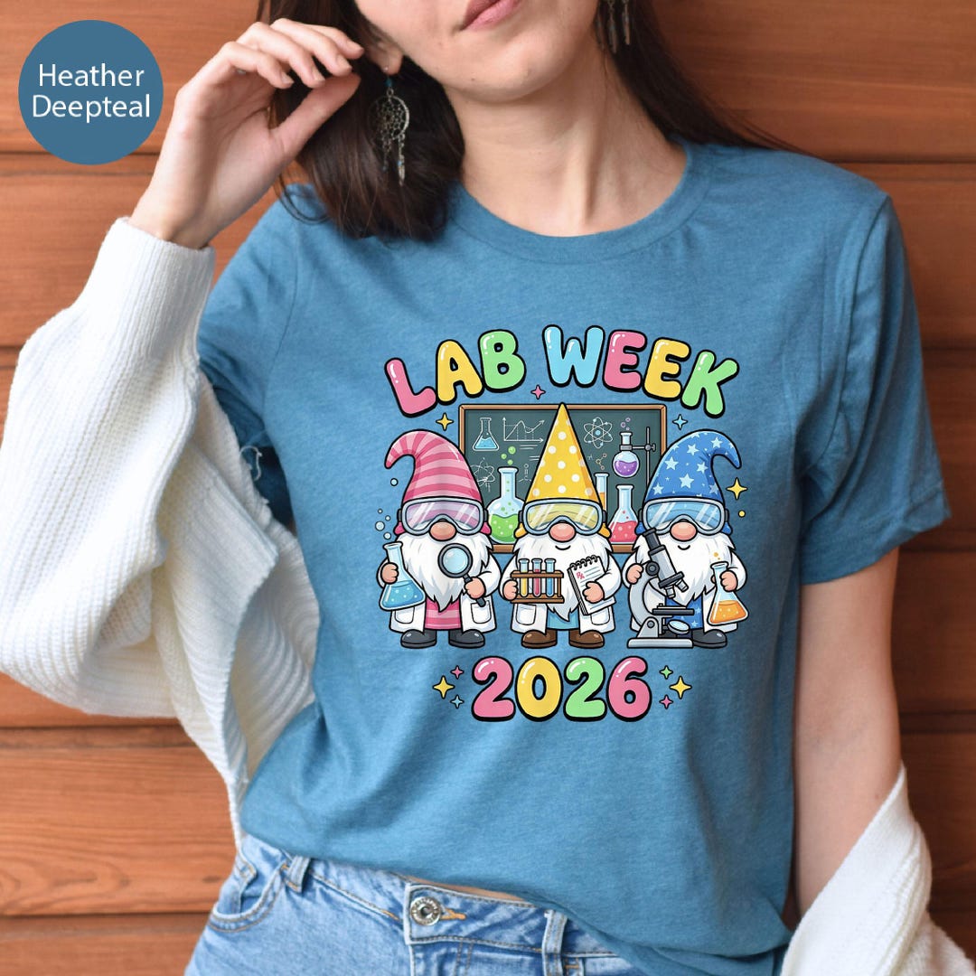 Lab Week 2026 Shirt, Science Characters Microscope Beaker, Stem Teacher ...