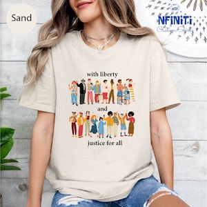 Liberty Justice For All Shirts, Funny Social Justice T-Shirt, Liberty T-Shirt, Human Rights Shirt, Liberty And Justice Tee, Antiracism Shirt