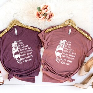 Messy Bun Serial Killer Shirt, Horror Movie Tee image 7
