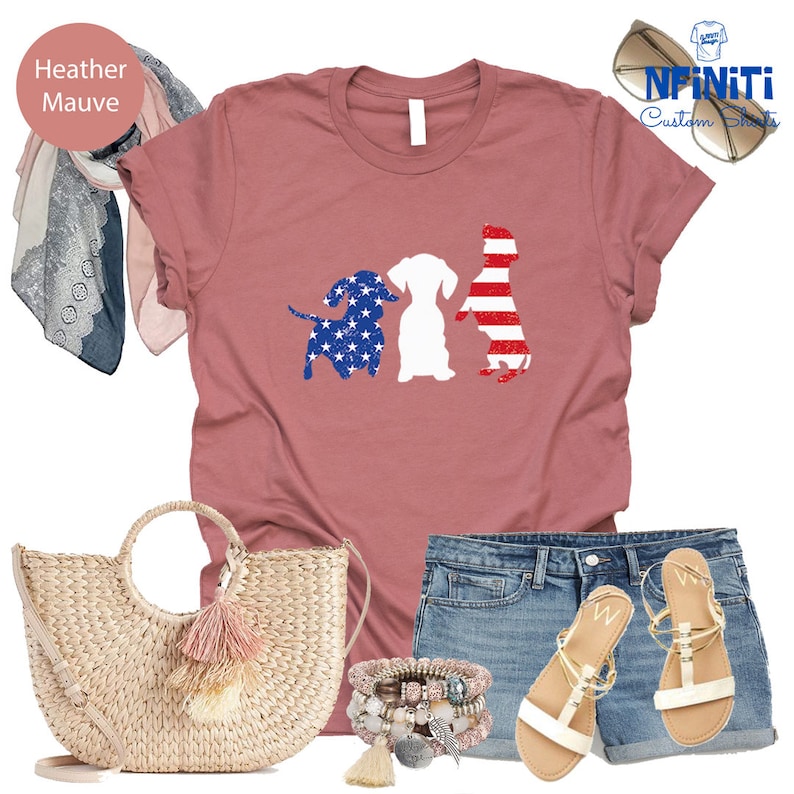 4th July Dachshund Shirt: American Patriotic Dog Lover Gift image 2