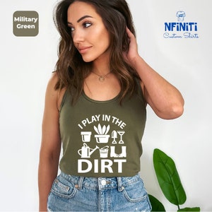 Gardening Vibes Plant Lover Women Racerback Tank Top, Gardener Women Gift Tank Top, Plant Mom Tank Top, Plant Lover Gift, Botanical Tank Top