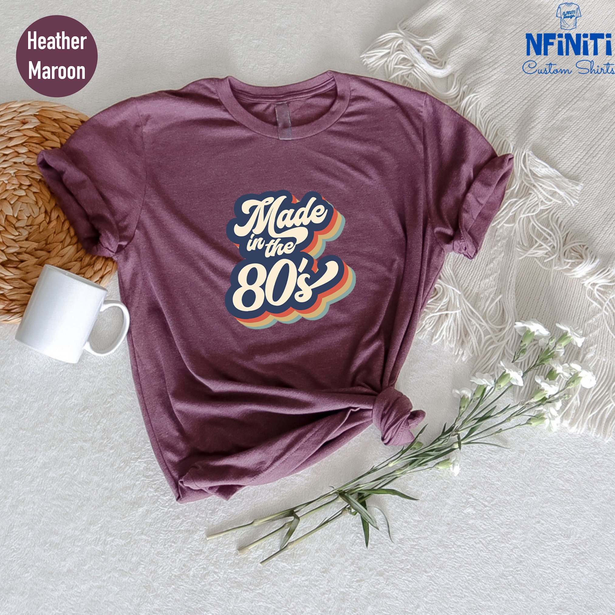 Made in the 80s T-shirt, Retro Birthday Gift - Etsy