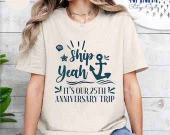 Personalized Cruise Anniversary T-Shirt: Matching Couple's Tee