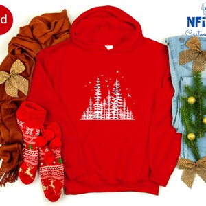 Forest Sweatshirt: Pine Tree Graphic, Adventure Hoodie image 8
