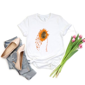 Leukemia Awareness T-Shirt: Sunflower Ribbon Support Gift
